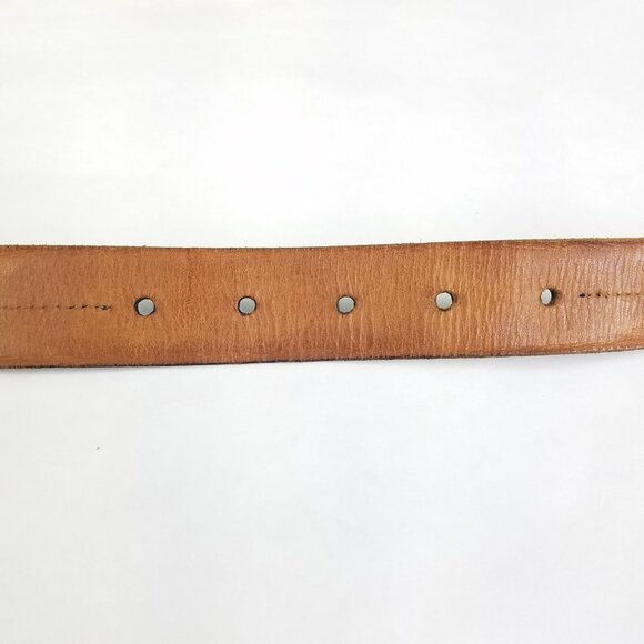 Calvin Klein Genuine Leather Belt Black Men's Size 34 Feather Edge 33"-37" USA - Picture 10 of 15